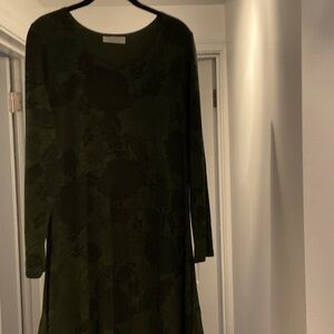 bryn Walker Dark Green Long Sleeve Dress NWT